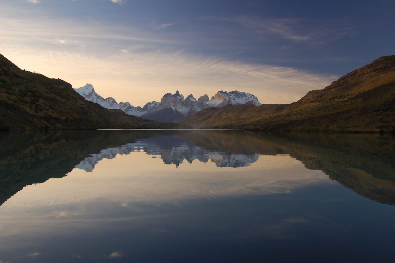 Torres del Paine ao entardecer
