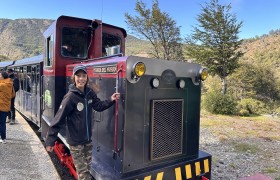 Parque Nacional Terra do Fogo com trem em Ushuaia