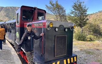 Parque Nacional Terra do Fogo com trem em Ushuaia